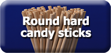 Round hard candy sticks